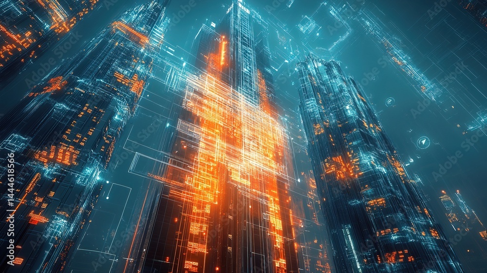 Fototapeta premium Futuristic Cityscape