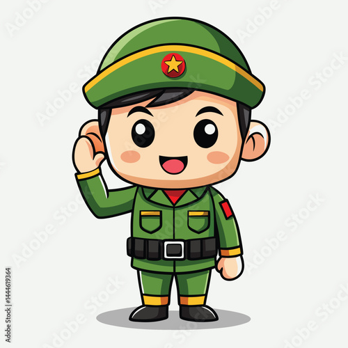 vector illustration of military soldier
