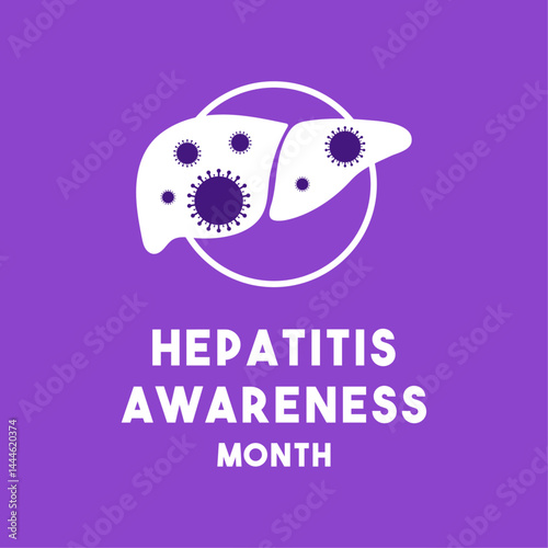 Hepatitis Awareness Month. Flat design vector.