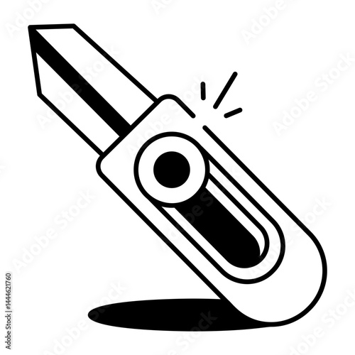 A hand drawn style icon of a cutter 

