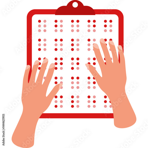 Braille Book with Hands