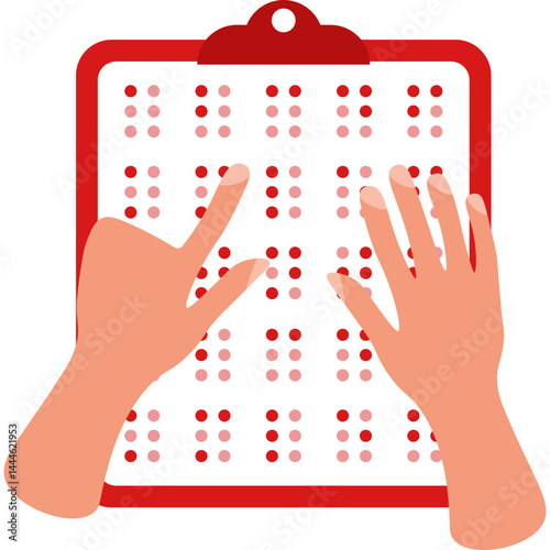 Braille Book with Hands
