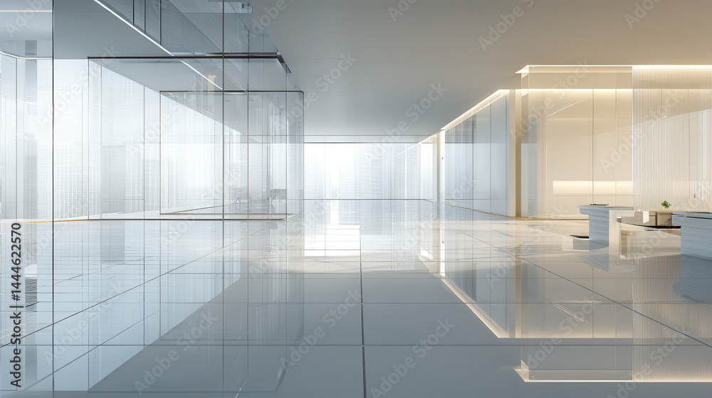 Fototapeta premium Modern Glass Office Interior Design