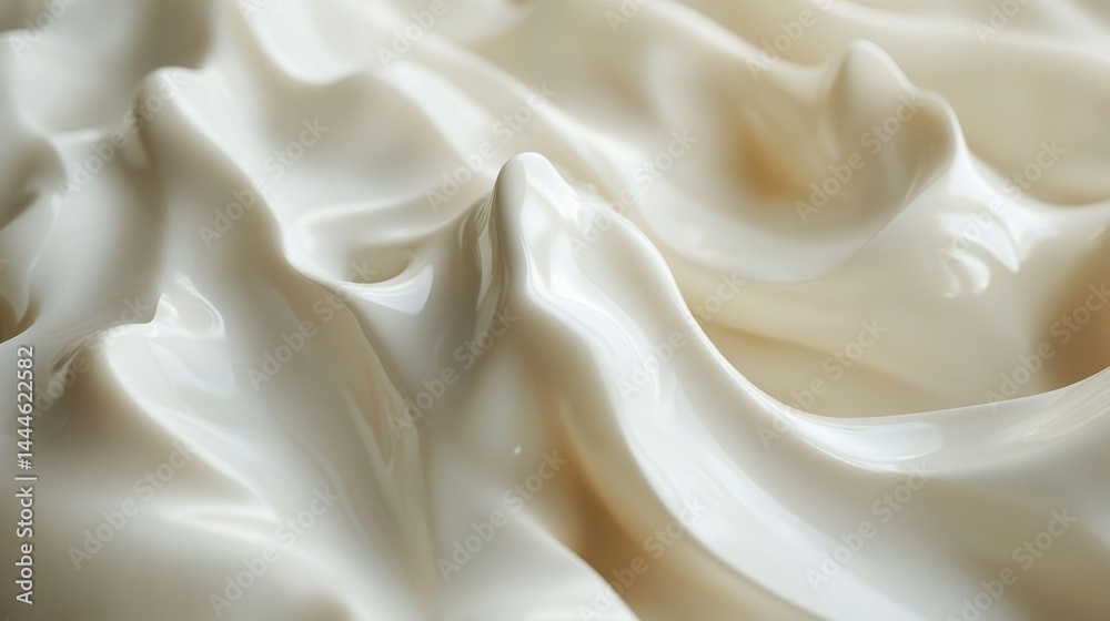 Fototapeta premium Close-up view of whipped cream textures and patterns.