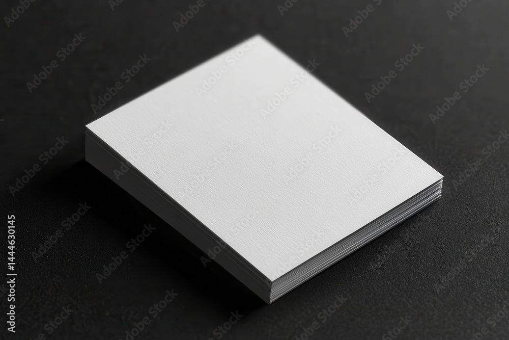 Blank stack of business cards on a dark textured surface, ideal for branding mockups Blank stack of business cards on a dark textured surface, ideal for branding mockups