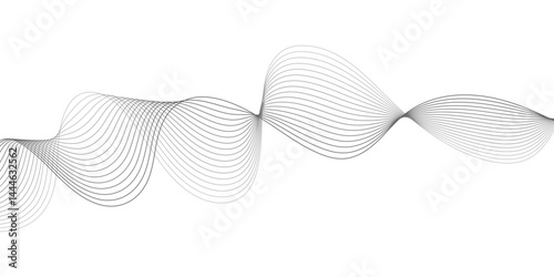 Abstract wave element for design. Digital frequency. Elegant abstract smooth swoosh speed gray wave modern stream. art background. Vector illustration. Wave with lines created using blend.	
