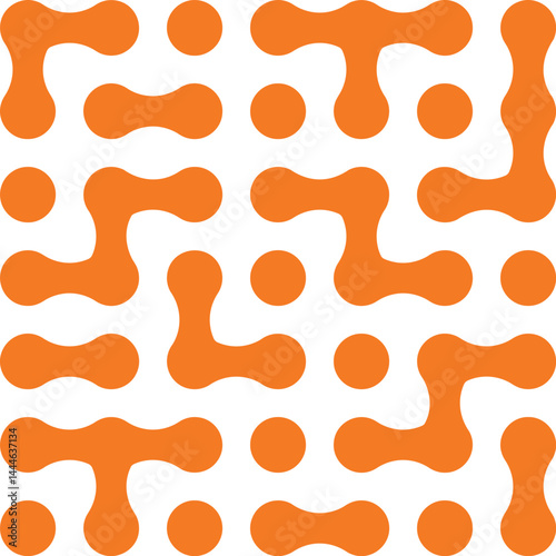 Abstract Dot Patterns Backgrounds Metaball Texture Orange / 抽象的なドットパターン 背景素材 メタボール テクスチャ オレンジ