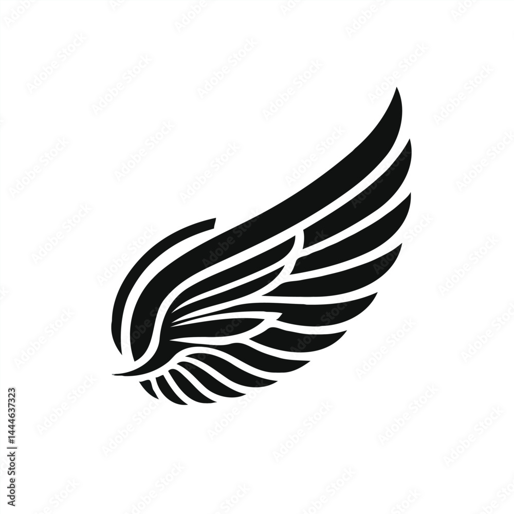 Obraz premium wing logo design black and wihet (2)