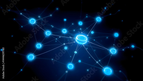 blockchain network connection illustration
