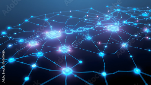 blockchain network connection illustration