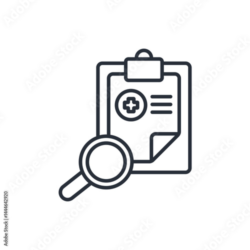 diagnosis icon. vector.Editable stroke.linear style sign for use web design,logo.Symbol illustration.