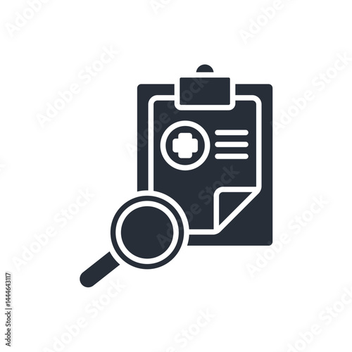 diagnosis icon. vector.Editable stroke.linear style sign for use web design,logo.Symbol illustration.