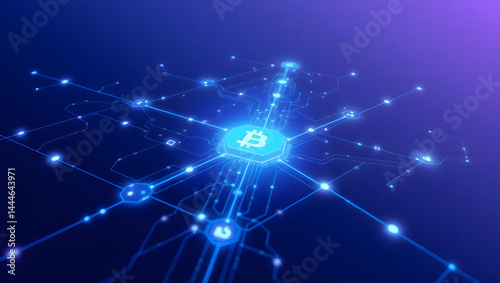 blockchain network connection illustration