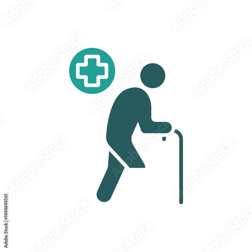 injury  icon. vector.Editable stroke.linear style sign for use web design,logo.Symbol illustration.