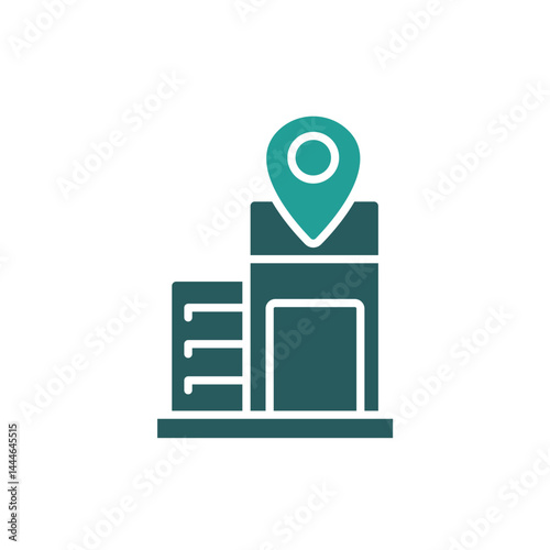 location healthcare icon. vector.Editable stroke.linear style sign for use web design,logo.Symbol illustration.