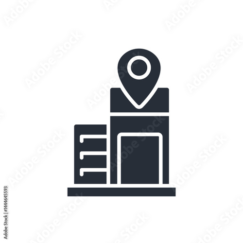 location healthcare icon. vector.Editable stroke.linear style sign for use web design,logo.Symbol illustration.