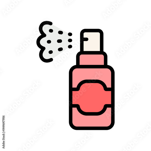 Hair care and treatment color icon of vector woman beauty salon. Dry shampoo, conditioner, hair oil or thermal protection for hair. Woman health hair care symbol. Vector sign for web design isolated o