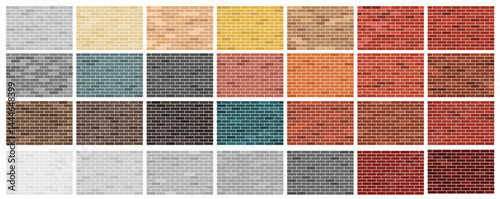 brick wall seamless pattern set. brick block backgrounds collection for website, video, decoration etc purpose