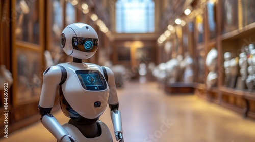 Wallpaper Mural Robot exploring an art gallery Torontodigital.ca