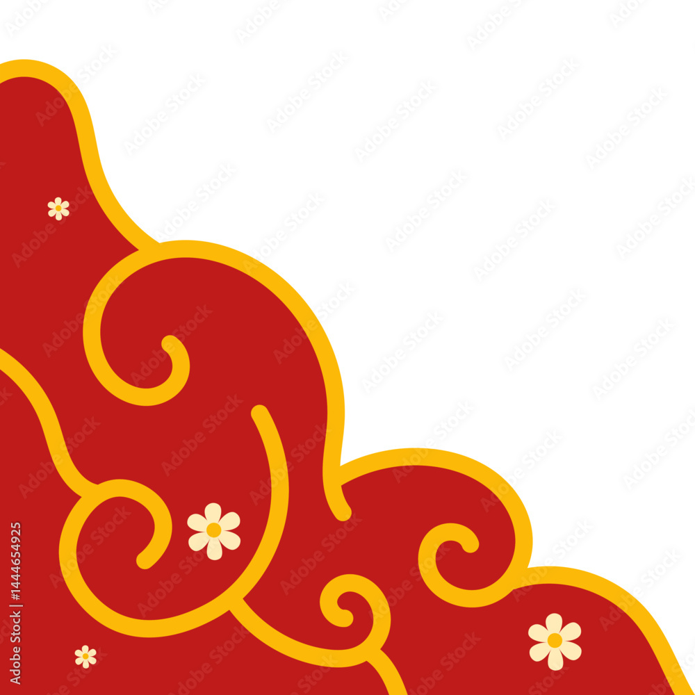 Obraz premium Lunar New Year Cloud Corner