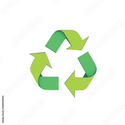 recycle symbol on white background