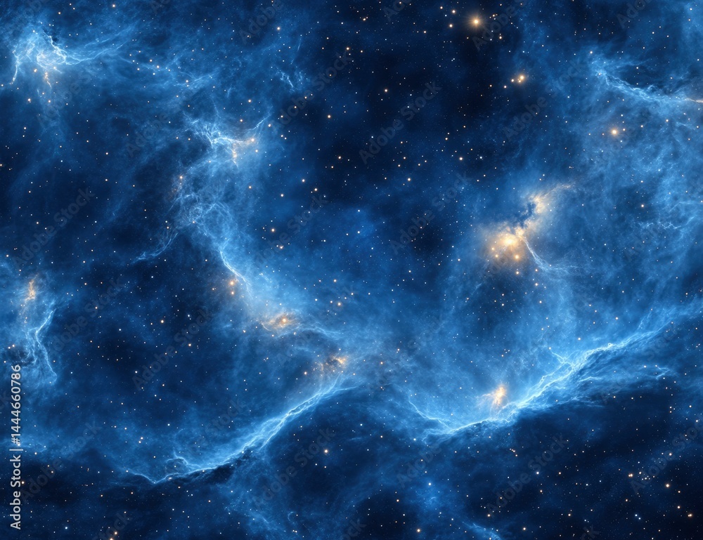 Obraz premium Blue Nebula Space Background
