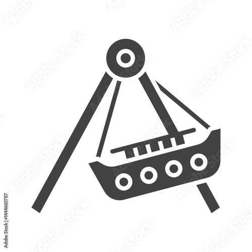 Boat Swing icon vector image. Suitable for mobile apps, web apps and print media.