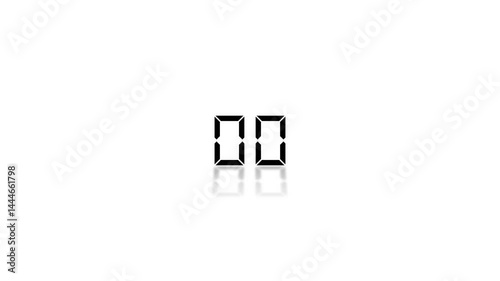 Minimal Countdown animation from 5 to 0 seconds. Countdown timer animation from five to zero seconds countdown. High quality 4K video