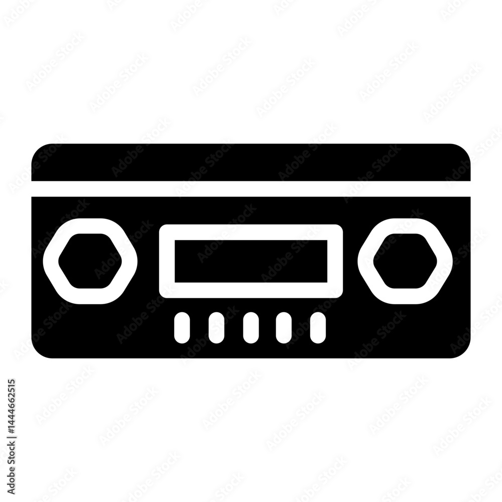 Fototapeta premium Hifi Media Player Glyph Icon