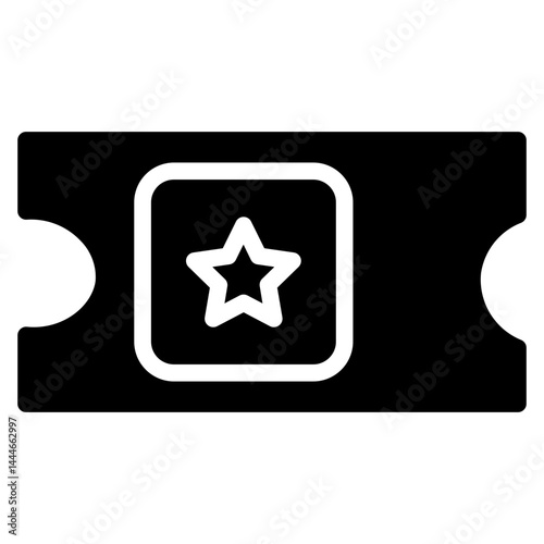 Ticket Concert Movie Glyph Icon