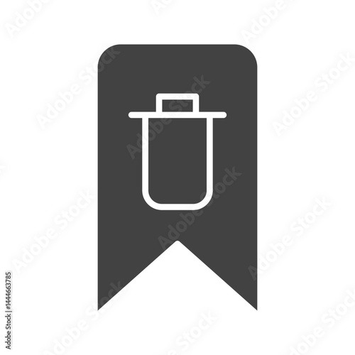 Delete Bookmark icon vector image. Suitable for mobile apps, web apps and print media.