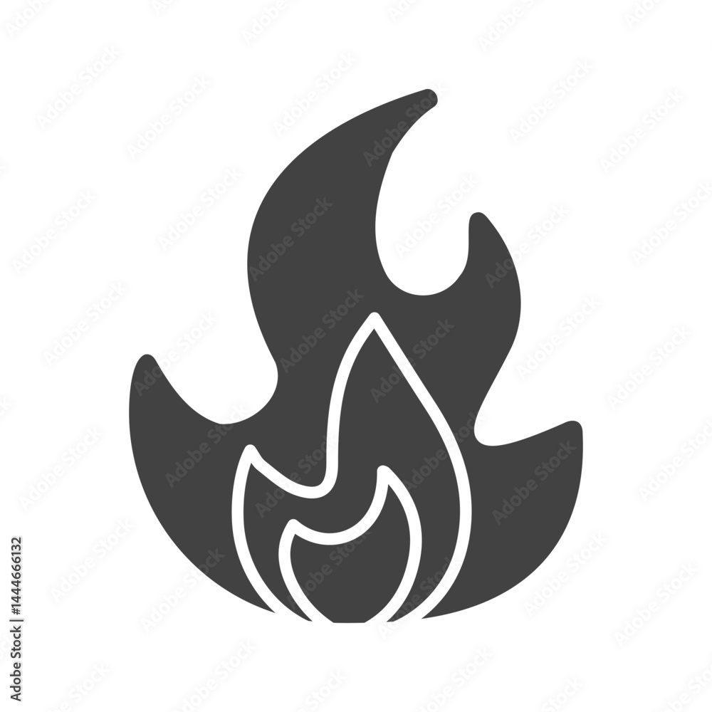 Fire icon vector image. Suitable for mobile apps, web apps and print media. Fire icon vector image. Suitable for mobile apps, web apps and print media.