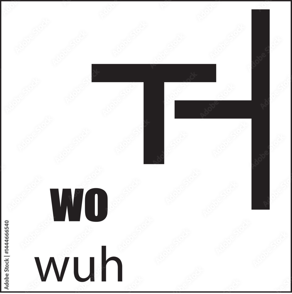 Obraz premium Korean Alphabet Letter 