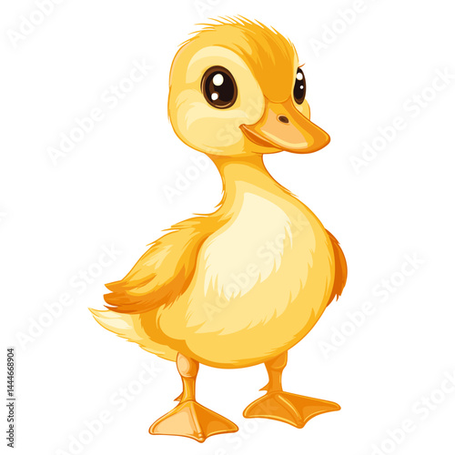 Duckling illustration cute duck animal vector isolated on a white background