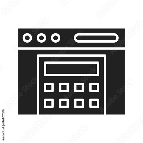 Online Calculator icon vector image. Suitable for mobile apps, web apps and print media.