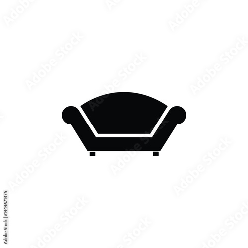 Modern sofa icon with a cozy and clean look. Great for furniture apps, interior design, home decor, and real estate visuals.