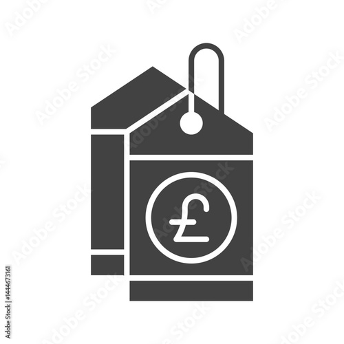 Pound Tag icon vector image. Suitable for mobile apps, web apps and print media.