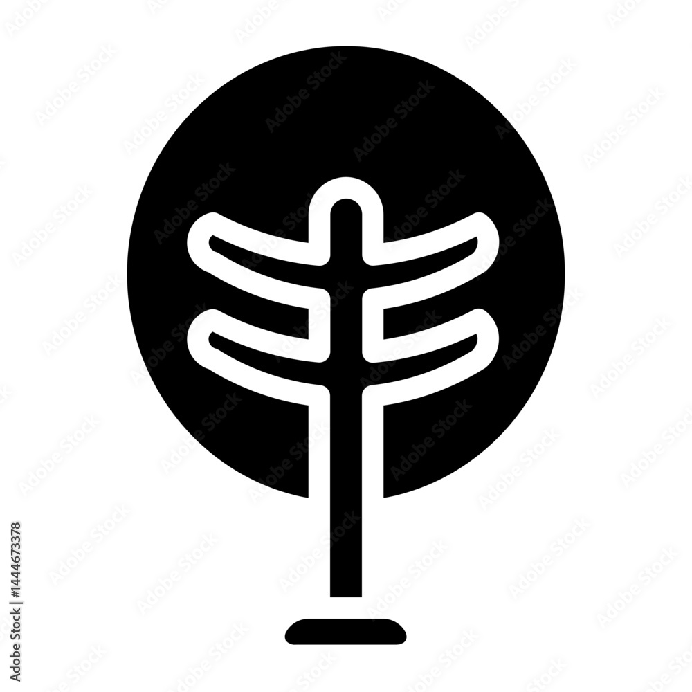 Obraz premium Tree Nature Leaf Glyph Icon