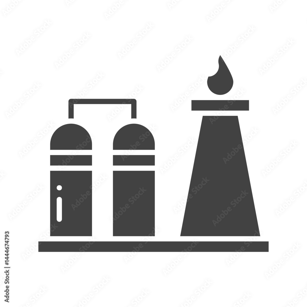 Refinery icon vector image. Suitable for mobile apps, web apps and print media. Refinery icon vector image. Suitable for mobile apps, web apps and print media.