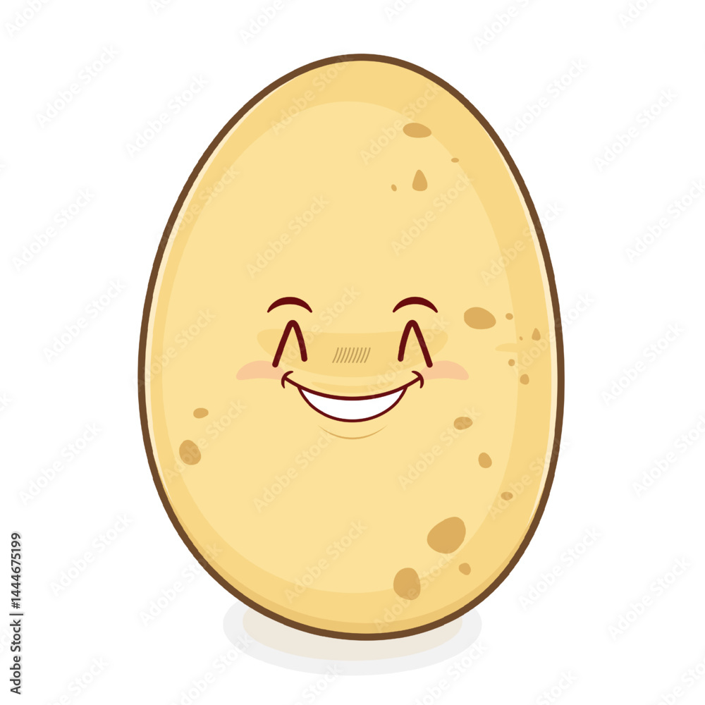 Fototapeta premium potato smile face cartoon cute