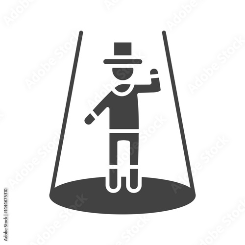 Show Presenter icon vector image. Suitable for mobile apps, web apps and print media.