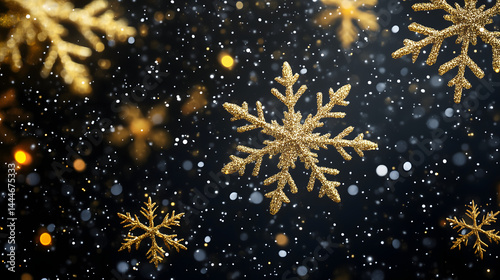 christmas background with snowflakes