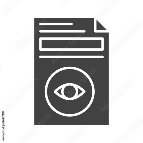 View Document icon vector image. Suitable for mobile apps, web apps and print media.