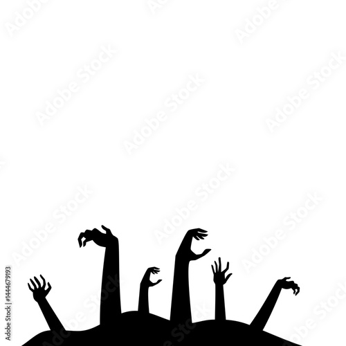 Zombie Hands Silhouette