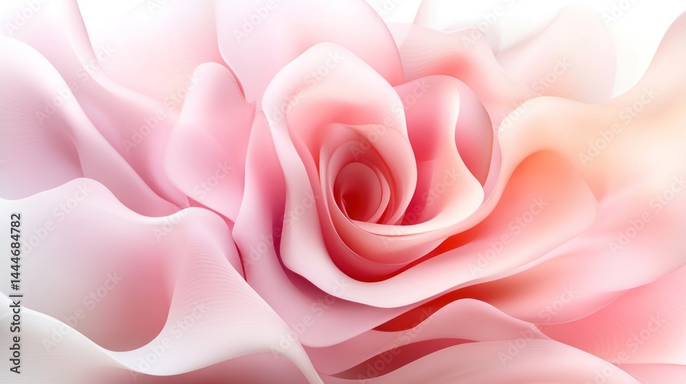 Delicate, flowing rose petals in soft pinks and peaches. Delicate, flowing rose petals in soft pinks and peaches.