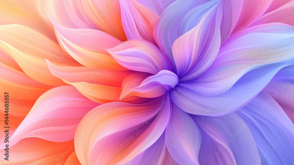 Abstract Pastel Flower Bloom Digital Art: Swirling Petals in Pink, Purple, and Orange Hues Abstract Pastel Flower Bloom Digital Art: Swirling Petals in Pink, Purple, and Orange Hues