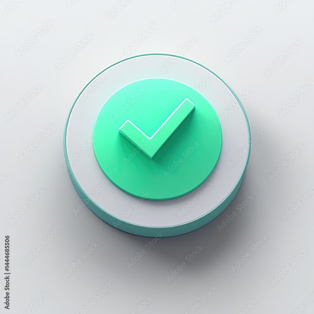 Vector icon of a green checkmark in a circle, on a white background, Vector icon of a green checkmark in a circle, on a white background,