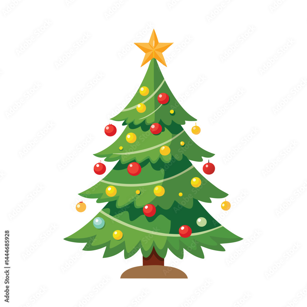 Simple Christmas Tree Vector Art Simple Christmas Tree Vector Art