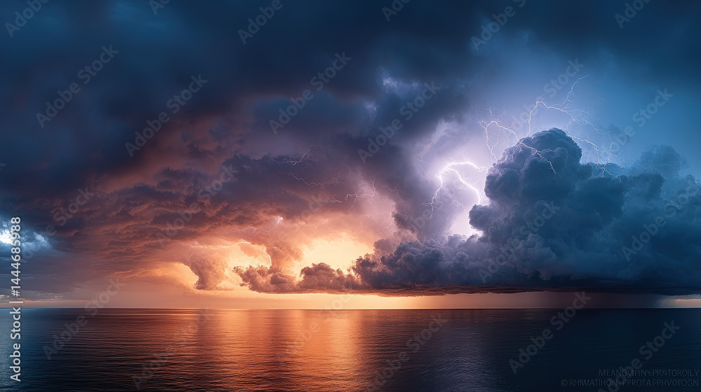 Stunning Supercell Thunderstorm Over Water