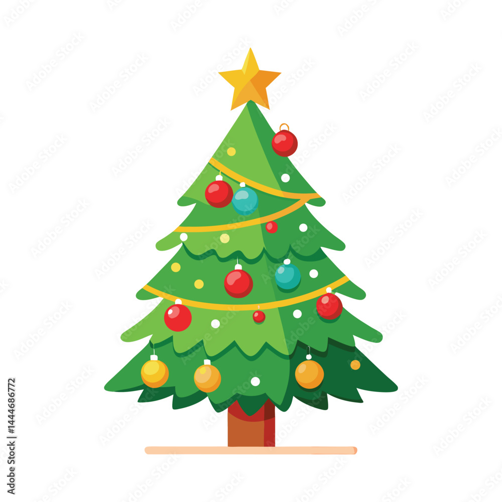 Simple Christmas Tree Vector Art Simple Christmas Tree Vector Art